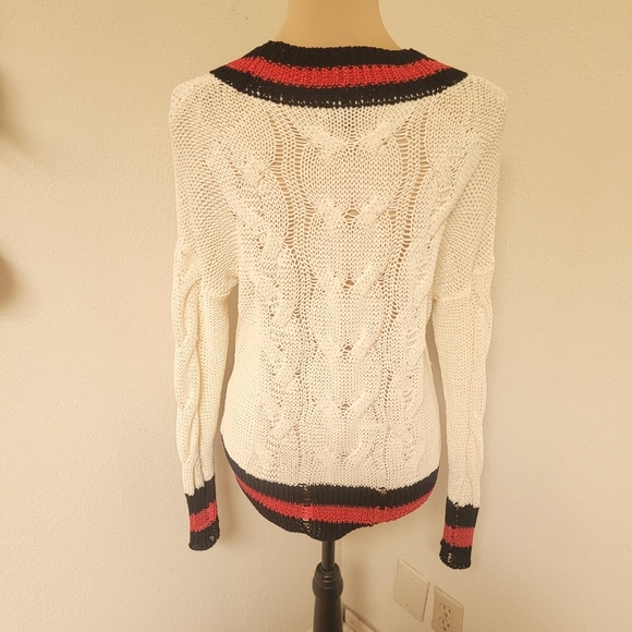 Rag and Bone Deep V Neck School Sweater - Picture 5 of 6